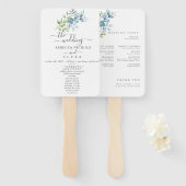 Modern Watercolor Eucalyptus Greenery Wedding Handwaaier (Voorkant en achterkant)