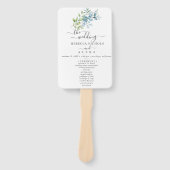 Modern Watercolor Eucalyptus Greenery Wedding Handwaaier (Voorkant)