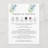 Modern Watercolor Eucalyptus Greenery Wedding Informatiekaartje (Voorkant)