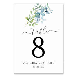 Modern Watercolor Eucalyptus Greenery Wedding Kaart