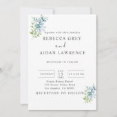 Modern Watercolor Eucalyptus Greenery Wedding Kaart (Voorkant)