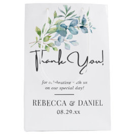 Modern Watercolor Eucalyptus Greenery Wedding Medium Cadeauzakje