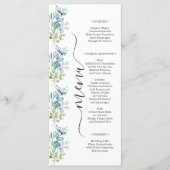Modern Watercolor Eucalyptus Greenery Wedding Menu (Voorkant)