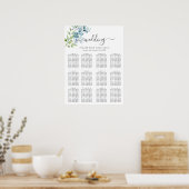 Modern Watercolor Eucalyptus Greenery Wedding Poster (Keuken)