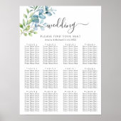 Modern Watercolor Eucalyptus Greenery Wedding Poster (Voorkant)
