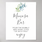 Modern Watercolor Eucalyptus Greenery Wedding Poster (Voorkant)
