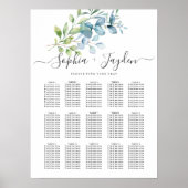 Modern Watercolor Eucalyptus Greenery Wedding Poster (Voorkant)