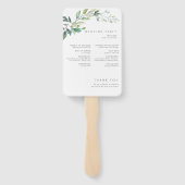 Modern Watercolor Eucalyptus Leaves Greenery Handwaaier (Achterkant)