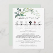 Modern Watercolor Eucalyptus Leaves Greenery Informatiekaartje (Voorkant / Achterkant)