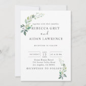 Modern Watercolor Eucalyptus Leaves Greenery Kaart (Voorkant)