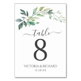 Modern Watercolor Eucalyptus Leaves Greenery Kaart