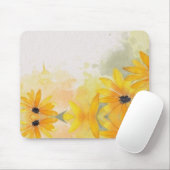 Modern Watercolor Flowers Muismat (Met muis)