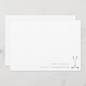 Modern Watercolor Golf Clubs Personalized Notitiekaartje (Voorkant / Achterkant)