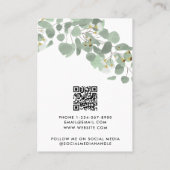 Modern Watercolor Greenery Jewelry Display Card Visitekaartje (Achterkant)