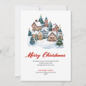Modern Watercolor Holiday Scene Greeting Card Feestdagenkaart (Voorkant)
