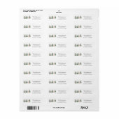 Modern Watercolor Kerstbomen Retouradres Etiket (Full Sheet)