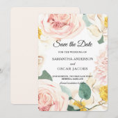 Modern Watercolor Kleurrijke Beauty Frame Save The Date (Voorkant / Achterkant)