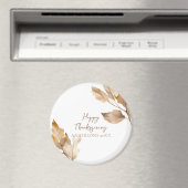 Modern Watercolor Leaf Thanksgiving Magneet (Insitu (Vaatwasser))