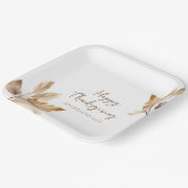 Modern Watercolor Leaf Thanksgiving Papieren Bordje (Gebogen)