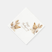 Modern Watercolor Leaf Thanksgiving Servet (Hoek)