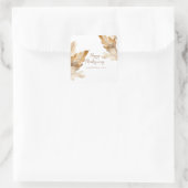 Modern Watercolor Leaf Thanksgiving Vierkante Sticker (Tas)