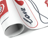 Modern Watercolor LOVE Wrapping Paper Cadeaupapier (Rol Hoek)