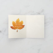Modern Watercolor Maple Thanksgiving Party Folded (Binnen)