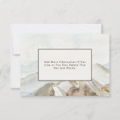 Modern Watercolor Mountains RSVP Card Neutral Tan (Achterkant)