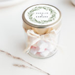 Modern watercolor olive branch foliage wedding ronde sticker<br><div class="desc">Modern minimal olive branch foliage wedding party favor stickers. Beautiful elegant watercolour foliage illustrations. Part of a complete wedding collection.</div>