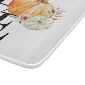 Modern Watercolor Orange Pumpkin With Love Snijplank (Hoek)