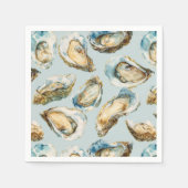 Modern watercolor oysters pattern servet (Voorkant)