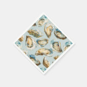 Modern watercolor oysters pattern servet (Hoek)