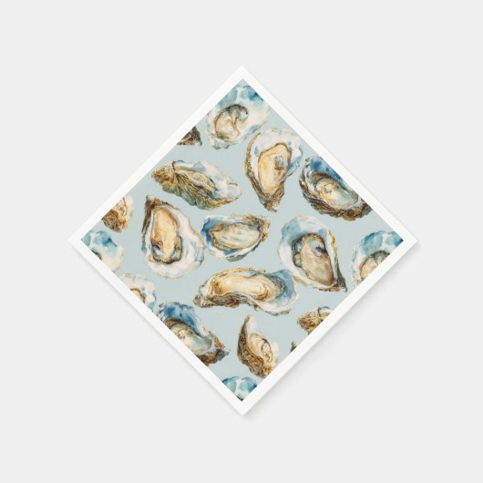 Modern watercolor oysters pattern servet (Hoek)