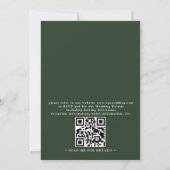 Modern Watercolor Palm Budget QR Code Wedding  Kaart (Achterkant)