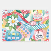 Modern Watercolor Pharmacy Thanks Pharm Hero Inpakpapier Vel (Voorkant)