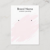Modern Watercolor Pink Jewelry Display Card Visitekaartje (Voorkant)