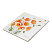 Modern Watercolor Poppies Tegeltje (Zijkant)
