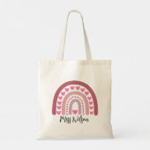 Modern watercolor rainbow teacher  tote bag (Achterkant)