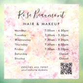 Modern Watercolor - Uurstaat vensterfolie Raamsticker (Vel 3)