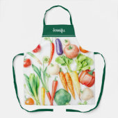 Modern watercolor vegetables pattern personalized schort (Voorkant)