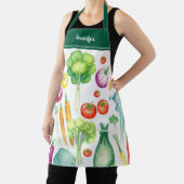 Modern watercolor vegetables pattern personalized schort (Insitu)