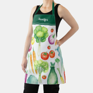 Modern watercolor vegetables pattern personalized schort