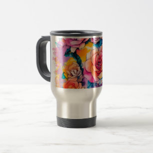 Modern Watercolor Verf Kladden Boeket Reisbeker