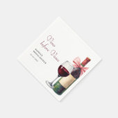 Modern Watercolor Vino Before Vows Bridal Shower Servet (Hoek)
