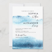 Modern Watercolor Wedding Invitations.  Kaart (Voorkant)
