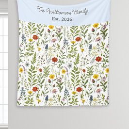 Modern Watercolor Wildebloem Patroon Persoonlijk Fleece Deken