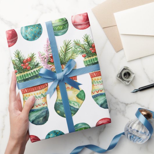 Modern Watercolor  Wrapping Paper Cadeaupapier (Geschenken)