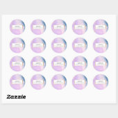 Modern Watercolour Blau Pink Gold Ronde Sticker (Vel)