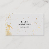 Modern Watercolour Gold ( Imitat) Grau Visitekaartje (Voorkant)