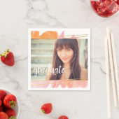 Modern Watercoorl Afstuderen Douane Party Napkins Servet (Insitu)